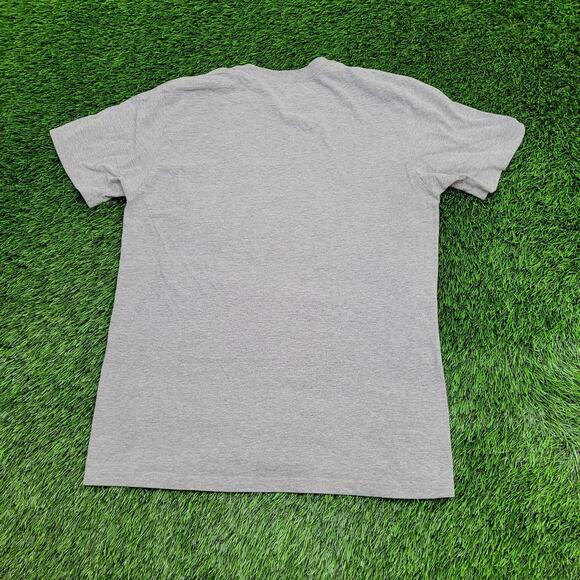 NIKE Shirt Medium 20x27 Heathered-Gray Neon Spellout - Picture 2 of 12